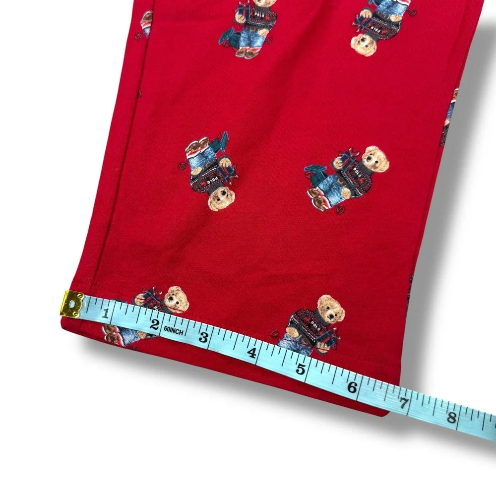 Polo Ralph Lauren Mens Polo Bear Cotton Pajama Pant Size‎ Large L Red